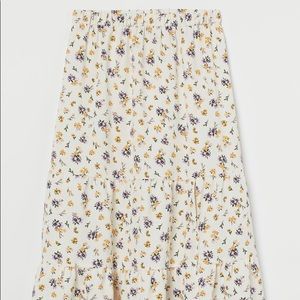 H&M FLORAL MIDI SKIRT